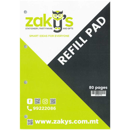Picture of REFILL PAD ZAKYS 80 PAGES GLUED